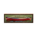 Welcome to Lake Chetek Canoe Sign | Wall Art Print on Real Wood
