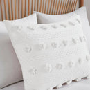 Full/Queen 3-Piece Ivory Pompom Microfiber Comforter Set