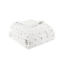 Full/Queen 3-Piece Ivory Pompom Microfiber Comforter Set