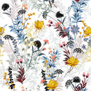 Light Wallpaper with Wildflowers