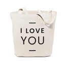 I Love You Cotton Canvas Tote Bag