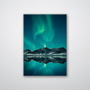 Iceland Aurora Lights Print Metal Wall Art – Northern Lights Travel Scenic Decor