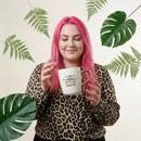 I'd Love To Be A Minimalist Gold Handle Mug | Stoneware Coffee Tea Cup | 16oz