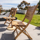 Naples Natural Teak Outdoor Patio Folding Chair