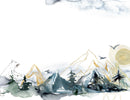 Watercolored Mountains Wallpaper