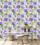 Stylish Purple Flowers Wallpaper Fashionable