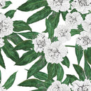 Voguish Modern White Flowers Wallpaper