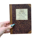 I'm A Crazy Cat Lady On My Way To Recovery Journal  | Vintage Book Designs Notebook