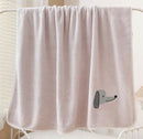 Gray Dachshund Bath Towel