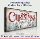 Family Welcome To Christmas Sign IV