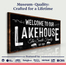 Welcome To Our Lakehouse Sign II