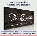 Wooden Family Name Sign