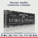 Black Cat’s Spirits & Charms Bar Halloween Sign