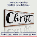 I Can Do All Things Through Christ Who Strengthens Me Faith Sign II