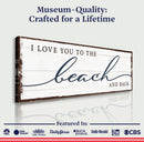Love You To The Beach And Back Sign
