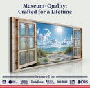 Morning Beach Window Scenery Wall Art