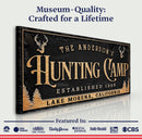 Personalized Family Hunting Camp Sign