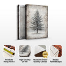 Vintage Christmas Tree Wall Art with Free Personalized Christmas Card