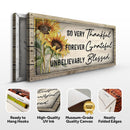 Grateful Thankful Blessed Family Sign II