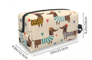 Pink Heart Dachshund Toiletry Cube