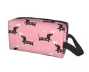 Pink Heart Dachshund Toiletry Cube