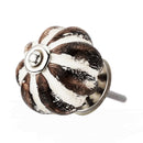 Mascot Hardware Melon Design 1-7/9 in. Cream & Brown Cabinet Knob (Pack of 10)