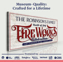 4th of July Fireworks Celebration Personalized Sign