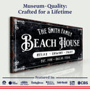 Beach House Personalized Sign III