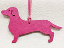 Flat Leather Dachshund Bag Charm
