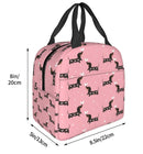 Pink Dachshunds Insulated Lunch Bag
