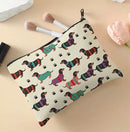 Dachshund Travel Cosmetic Zippered Bag