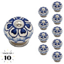 Mascot Hardware Heart Washed 1-4/7 in. Blue Round Cabinet Knob (Pack of 10)