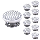 Mascot Hardware Tile Pattern 1-3/5 in. Grey Drawer Cabinet Knob