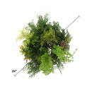 Imitation Gold Artificial Hanging Green Wall Disc Draping Plant Arrangement 24in – Limited Edition – UV Resistant