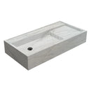 Imperial Marble Modern Rectangular Sink Wall-mount Bathroom Sink (W)18" (L)48" (H)8" angle view