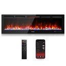 [Discontinued] In Flames INF60W-3D WiFi Smart Wall Mounted Electric Fireplace - Tempered Glass