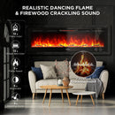 [Discontinued] In Flames INF60W-3D WiFi Smart Wall Mounted Electric Fireplace - Tempered Glass