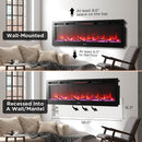 [Discontinued] In Flames INF60W-3D WiFi Smart Wall Mounted Electric Fireplace - Tempered Glass