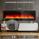 [Discontinued] In Flames INF60W-3D WiFi Smart Wall Mounted Electric Fireplace - Tempered Glass