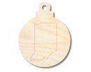 Unfinished Wood Etched Indiana Ornament Shape | Paint By Line Crafts | up to 30" DIY