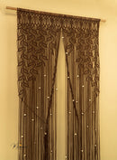 Indigo Brown Macrame Leaf Door Curtain