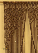 Indigo Brown Macrame Leaf Door Curtain