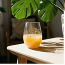 You Better Thrive Honey Wine Glass in Yellow Ombre | Stemless Wine Glass | 20oz