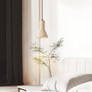 Industrial Conical Travertine Pendant Light
