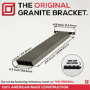 Industrial 1 inch Hidden Island Support Bracket