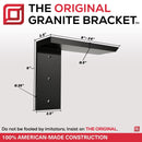 The Original™ Side Wall Free Hanging Shelf Bracket in Industrial, Aluminum or American Made Steel