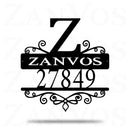 Initial Address Swirl Monogram