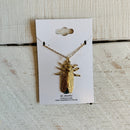 Insect Gold Plated Stainless Steel Necklace | Spooky Gold Pendant on Chain