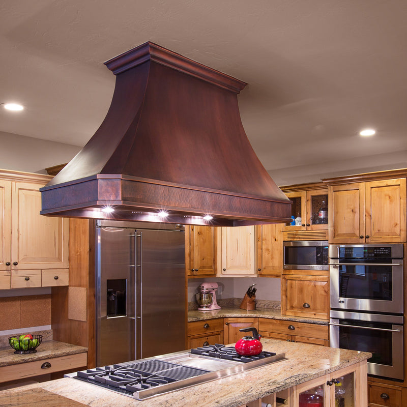 Akicon Custom Handcrafted Classic Copper Range Hood - AKH711C-C