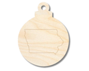 Unfinished Wood Etched Iowa Ornament Shape | Paint By Line Crafts | up to 30" DIY